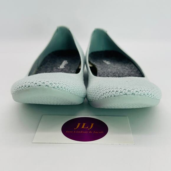 Allbirds Women's Tree Breezer Frost Blue Breathable Comfort Ballet Flats Size 5 - Picture 2 of 10